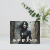 Gothic Halloween Night of Mystery Feestdagenkaart (Staand voorkant)