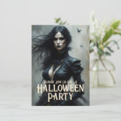 Gothic Halloween Night of Mystery Invitation (Staand voorkant)