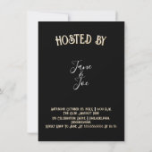 Gothic Halloween Night of Mystery Invitation (Achterkant)