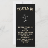 Gothic Halloween Night of Mystery Invitation (Achterkant)