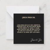 Gothic Halloween Night of Mystery Notitiekaartje (Achterkant)