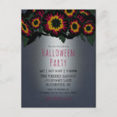 Gothic halloween partijuitnodiging met vleermuizen briefkaart (Voorkant)