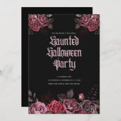Gothic Halloween Party Invitation Kaart (Voorkant / Achterkant)
