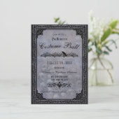 Gothic Halloween Party Invitation Kaart (Staand voorkant)