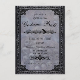 Gothic Halloween Party Invitation Kaart