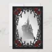Gothic Halloween Party Invitation Kaart (Achterkant)