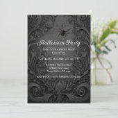 Gothic Halloween Party Invitation Kaart (Staand voorkant)