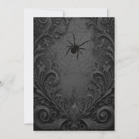 Gothic Halloween Party Invitation Kaart (Achterkant)