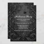 Gothic Halloween Party Invitation Kaart (Voorkant / Achterkant)