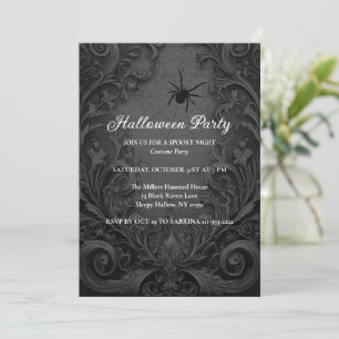 Gothic Halloween Party Invitation Kaart