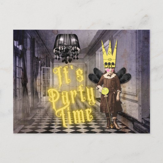  Gothic Halloween Party nodigt uit Uitnodiging Briefkaart (Voorkant)