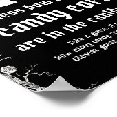 Gothic Halloween Raad Hoeveel Candy Corn Game Poster (Hoek)