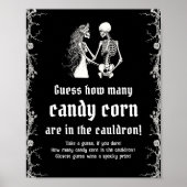 Gothic Halloween Raad Hoeveel Candy Corn Game Poster (Voorkant)