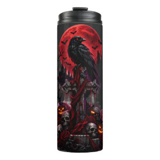 Gothic Halloween Raaf Geheime Begraafplaats Pompoe Thermosbeker