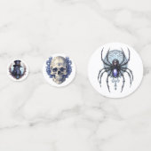 Gothic Halloween Raaf Spinne Schedel Confetti (Voorkanten)