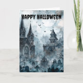 Gothic Halloween Scene Feestdagen Kaart (Voorkant)