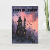Gothic Halloween Scene Feestdagen Kaart (Voorkant)
