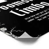 Gothic Halloween Skelet Broomstick Limbo Sign Poster (Hoek)