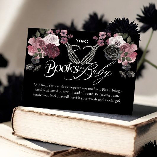 Gothic Halloween Skelet Hands Boeken voor Baby Informatiekaartje