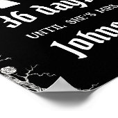 Gothic Halloween Skeleton Dagen Tot Ze Mevrouw Is Poster (Hoek)