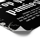 Gothic Halloween Skeleton Drop Your Panties spel Poster (Hoek)