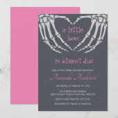 Gothic Halloween Skeleton Hands Girl Baby shower Kaart (Voorkant / Achterkant)