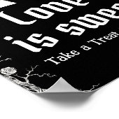 Gothic Halloween Skeleton Love is een mooi teken Poster (Hoek)