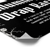 Gothic Halloween Skeleton Mummy Wrap Race Sign Poster (Hoek)