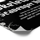 Gothic Halloween Skeleton Scavenger Hunt Sign Poster (Hoek)