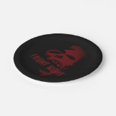 Gothic Halloween Skeleton Skull Red Black Papieren Bordje (Gekanteld)