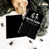Gothic Halloween Skeleton Vrijgezellenfeest Schort Kaart