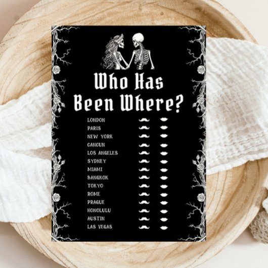 Gothic Halloween Skeleton Wie is waar het spel Kaart