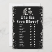 Gothic Halloween Skeleton Wie is waar het spel Kaart (Voorkant)