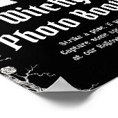 Gothic Halloween Skeleton Witchy Photo Booth Sign Poster (Hoek)