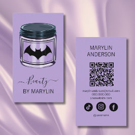 Gothic Halloween Skincare QR-code scanbaar Visitekaartje