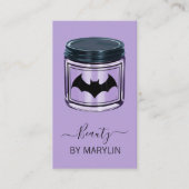 Gothic Halloween Skincare QR-code scanbaar Visitekaartje (Voorkant)