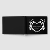 Gothic Halloween Skull Heart Wedding Date Gastenboek (Volledig)