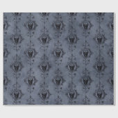 Gothic Halloween Skull Pattern Cadeaupapier (Vlak)
