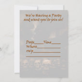 Gothic Halloween Skulls op begraafplaats Kaart (Achterkant)