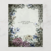 Gothic Halloween Skulls Party nodigt Waterverf uit (Achterkant)