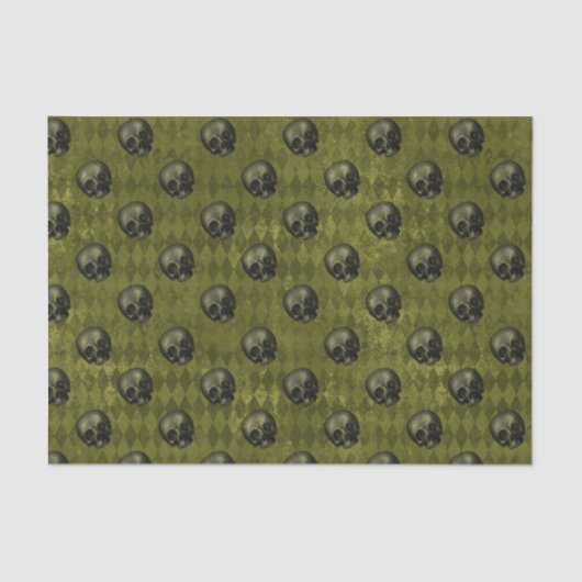 Gothic Halloween Skulls Tissuepapier (Voorkant)