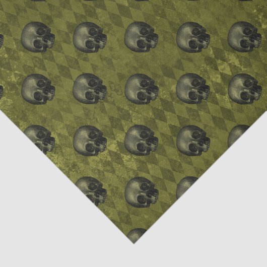 Gothic Halloween Skulls Tissuepapier (Detail)