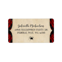  Gothic Halloween Spider Return-adres