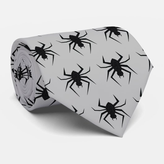 Gothic Halloween Spider Stropdas (Opgerold)