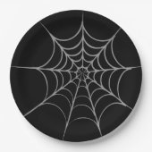 Gothic Halloween Spider Web Paper Borden Papieren Bordje (Voorkant)