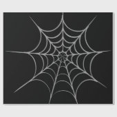 Gothic Halloween Spider Web Wrapping Paper Cadeaupapier (Vlak)