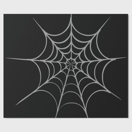 Gothic Halloween Spider Web Wrapping Paper Cadeaupapier (Vlak)