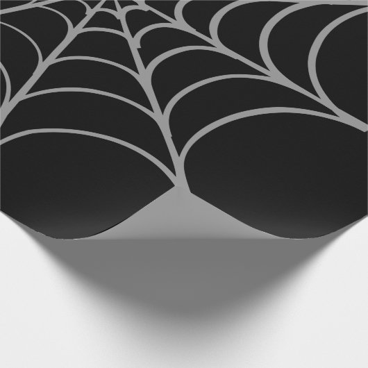 Gothic Halloween Spider Web Wrapping Paper Cadeaupapier (Hoek)