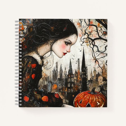 Gothic Halloween Spiral Notitieboek (Voorkant)