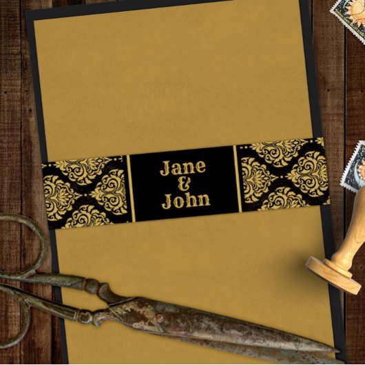 Gothic Halloween Spirit Wedding or Shower Uitnodigingen Wikkel